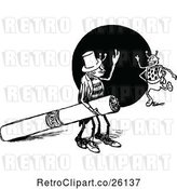 Vector Clip Art of Retro Cigarette and Bugs by Prawny Vintage