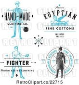 Vector Clip Art of Retro Clothing and Linen Labels with Sample Text 2 by BestVector