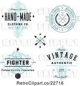 Vector Clip Art of Retro Clothing and Linen Labels with Sample Text by BestVector