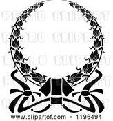 Vector Clip Art of Retro Coat of Arms Wreath with Ribbons 2 by Vector Tradition SM