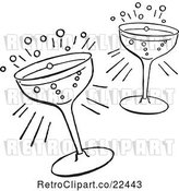 Vector Clip Art of Retro Cocktail Glasses by BestVector