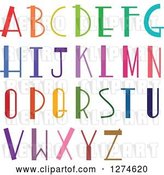 Vector Clip Art of Retro Colorful Capital Alphabet Letters by Prawny