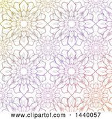 Vector Clip Art of Retro Colorful Pastel Flower Pattern Background by KJ Pargeter