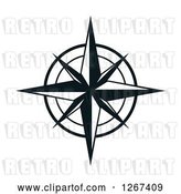 Vector Clip Art of Retro Compass Rose by Vector Tradition SM