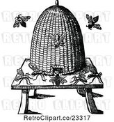 Vector Clip Art of Retro Conical Bee Hive by Prawny Vintage