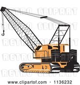 Vector Clip Art of Retro Construction Crane by Patrimonio