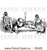 Vector Clip Art of Retro Couple Dining 3 by Prawny Vintage