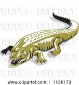 Vector Clip Art of Retro Crocodile 1 by Patrimonio
