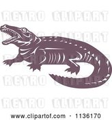 Vector Clip Art of Retro Crocodile 2 by Patrimonio