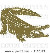 Vector Clip Art of Retro Crocodile 3 by Patrimonio