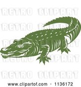Vector Clip Art of Retro Crocodile 4 by Patrimonio