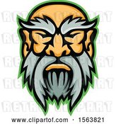 Vector Clip Art of Retro Cronus Mascot Face by Patrimonio