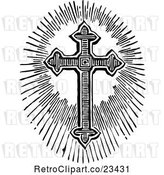 Vector Clip Art of Retro Cross and Light by Prawny Vintage