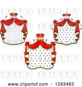Vector Clip Art of Retro Crowns and Royal Mantles with Red Drapes 2 by Vector Tradition SM