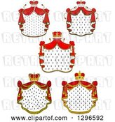 Vector Clip Art of Retro Crowns and Royal Mantles with Red Drapes 3 by Vector Tradition SM