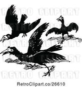 Vector Clip Art of Retro Crows by Prawny Vintage