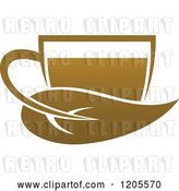 Vector Clip Art of Retro Cup of Brown Tea or Coffee 2 by Vector Tradition SM