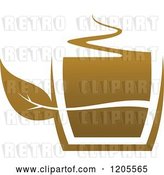 Vector Clip Art of Retro Cup of Brown Tea or Coffee 3 by Vector Tradition SM