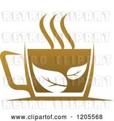 Vector Clip Art of Retro Cup of Brown Tea or Coffee 4 by Vector Tradition SM