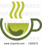 Vector Clip Art of Retro Cup of Green Tea or Coffee 11 by Vector Tradition SM