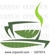 Vector Clip Art of Retro Cup of Green Tea or Coffee 17 by Vector Tradition SM