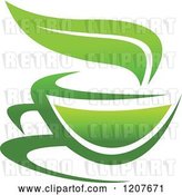 Vector Clip Art of Retro Cup of Green Tea or Coffee 20 by Vector Tradition SM