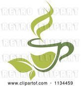Vector Clip Art of Retro Cup of Green Tea or Coffee 4 by Vector Tradition SM
