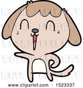 Vector Clip Art of Retro Cute Cartoon Dog by Lineartestpilot