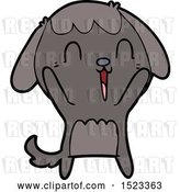 Vector Clip Art of Retro Cute Cartoon Dog Crying by Lineartestpilot