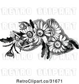 Vector Clip Art of Retro Daisy Flowers by Prawny Vintage