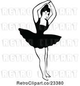 Vector Clip Art of Retro Dancing Ballerina 11 by Prawny Vintage