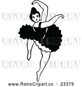 Vector Clip Art of Retro Dancing Ballerina 5 by Prawny Vintage