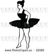 Vector Clip Art of Retro Dancing Ballerina 6 by Prawny Vintage