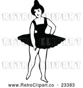 Vector Clip Art of Retro Dancing Ballerina 8 by Prawny Vintage