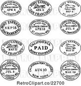Vector Clip Art of Retro Date and Location Postmarks by BestVector