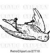 Vector Clip Art of Retro Dead Bird by Prawny Vintage