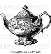 Vector Clip Art of Retro Decorative Tea Pot 1 by Prawny Vintage