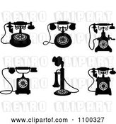 Vector Clip Art of Retro Desk Telephones by Vector Tradition SM
