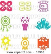 Vector Clip Art of Retro Digital Collage of Colorful Icons by Prawny
