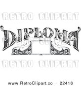 Vector Clip Art of Retro Diploma Frame by BestVector