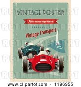 Vector Clip Art of Retro Distressed Grand Prix Poster with Sample Text by Eugene