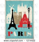 Vector Clip Art of Retro Distressed Paris City Scene by Eugene