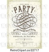 Vector Clip Art of Retro Distressed Party Poster with Sample Text by BestVector