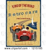 Vector Clip Art of Retro Distressed Race Cars and Text by Eugene