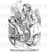 Vector Clip Art of Retro Doctor Giving Pills to a Guy by Prawny Vintage