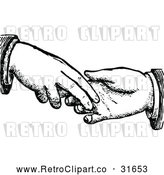 Vector Clip Art of Retro Dodgy Handshake 2 by Prawny Vintage