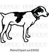 Vector Clip Art of Retro Dog Standing by Prawny Vintage