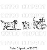 Vector Clip Art of Retro Dogs by Prawny Vintage
