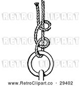 Vector Clip Art of Retro Double Half Hitch Knot by Prawny Vintage