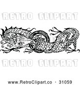 Vector Clip Art of Retro Dragon by Prawny Vintage